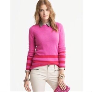 Banana Republic Wool Cashmere Pink Red Sweater.